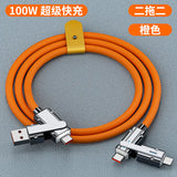 Zinc Alloy 4-in-1 100W Fast Charging Data Cable