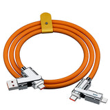 Zinc Alloy 4-in-1 100W Fast Charging Data Cable
