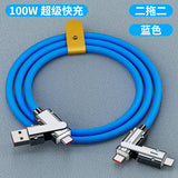 Zinc Alloy 4-in-1 100W Fast Charging Data Cable